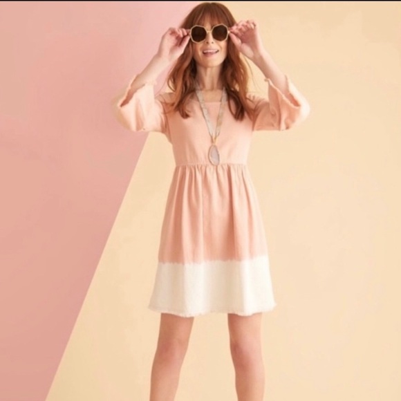 Anthropologie Holding Horses Pink Ombré Lillibet Denim Dress - Picture 3 of 10